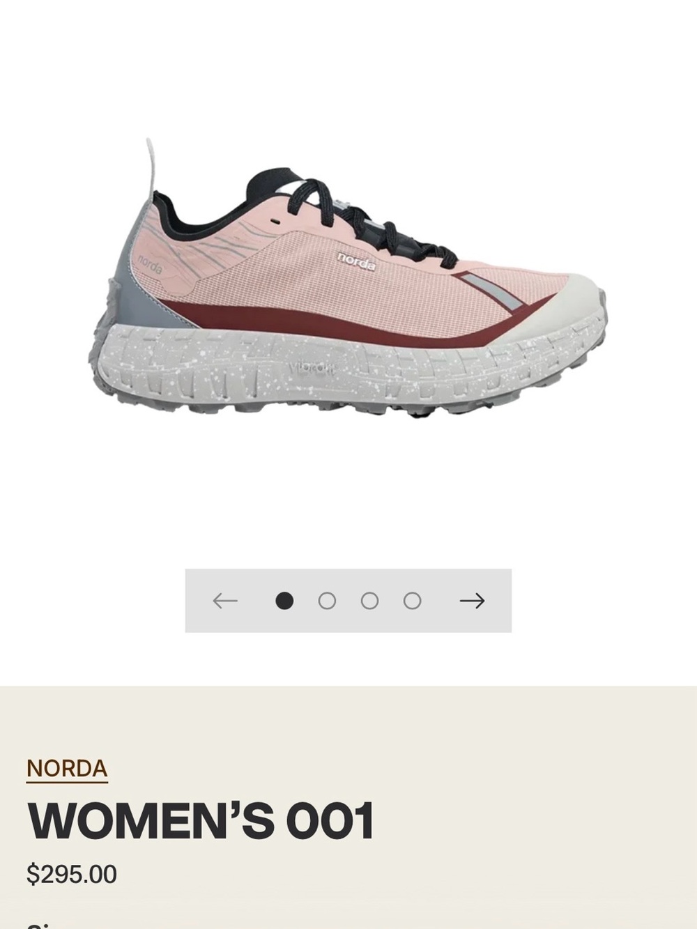 Norda Women's 001 Sneaker - Pink, Gray & Maroon